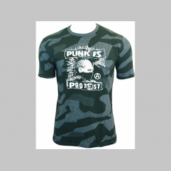 Punk is Protest nočný " ruský " maskáč - Nightcamo SPLINTER, pánske tričko 100%bavlna